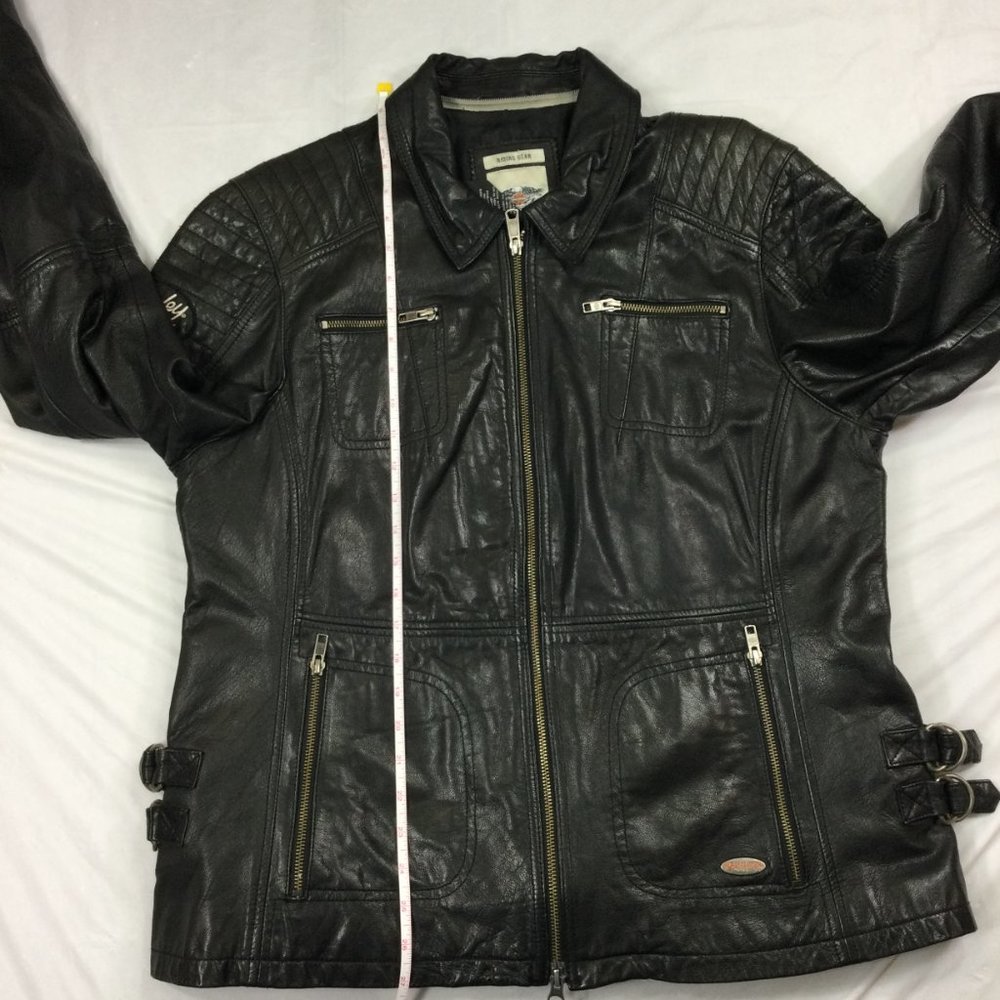 Harley Davidson Valley Motorcycle Jacket Black Leather Womens Size 1W 97166-13VW - Picture 11 of 12
